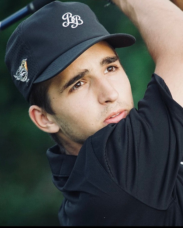 Vent Tech Players Hat ( black- blackburnian warbler )