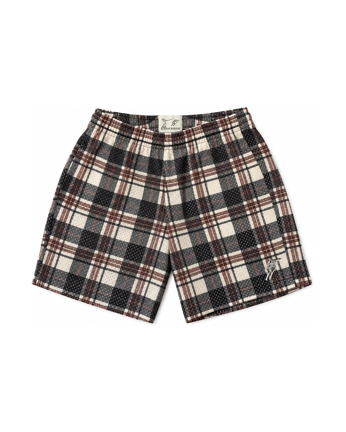 Mesh Short ( brown plaid )