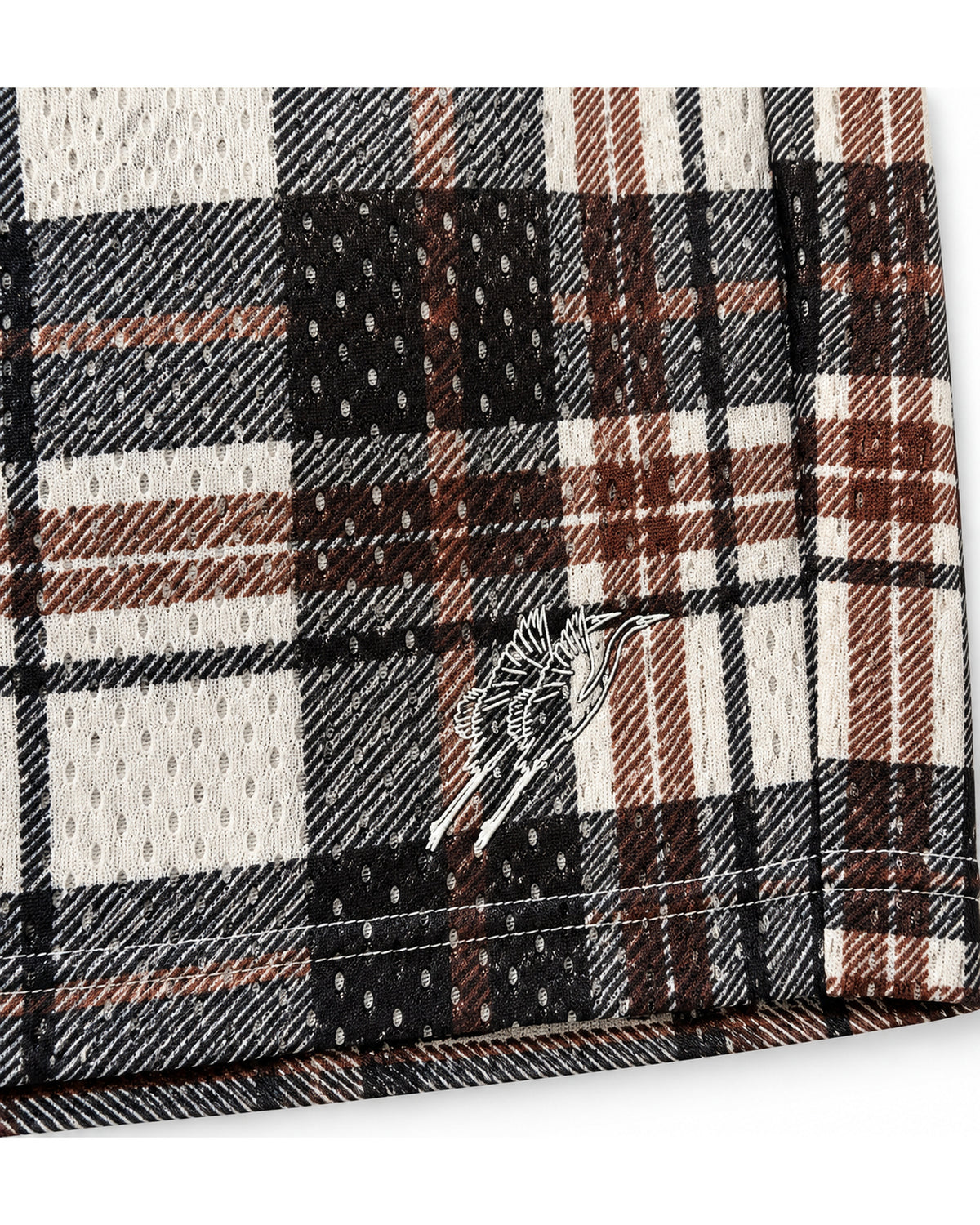Mesh Short ( brown plaid )