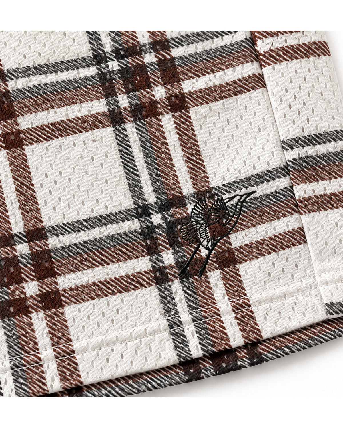 Mesh Short ( white plaid )