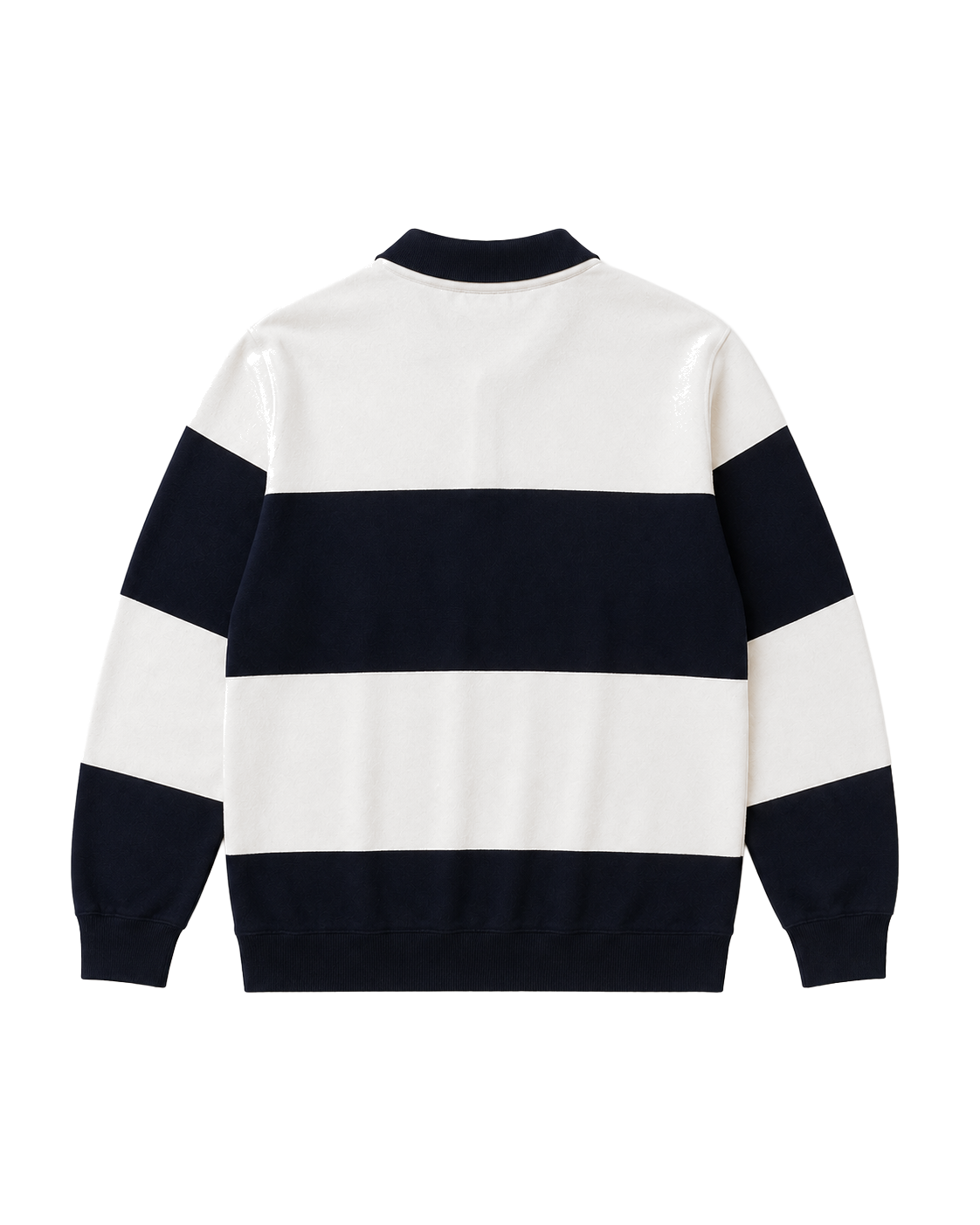 Colorblock Sweater Knit LS Polo ( navy/white )